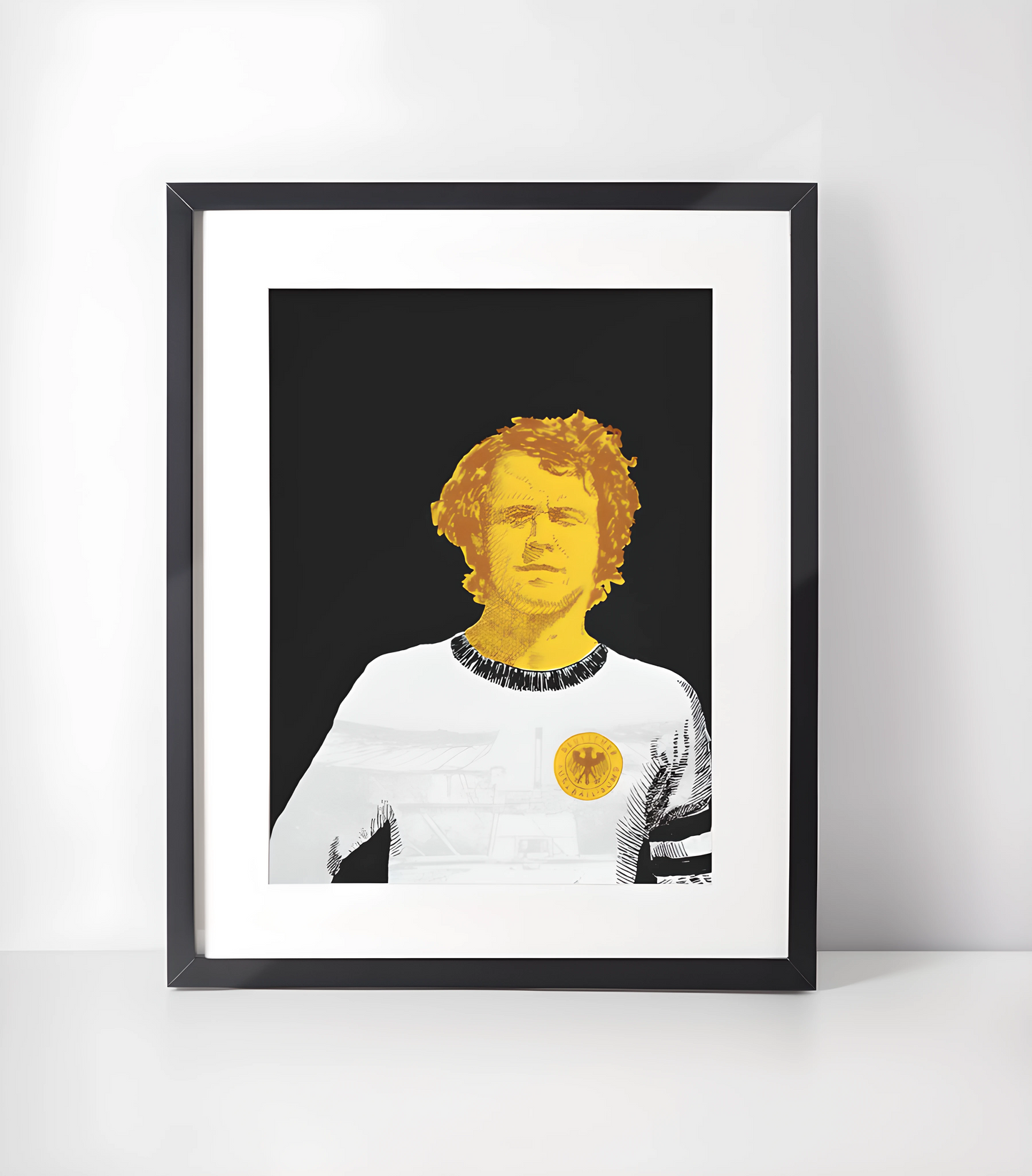 Fotball Ikoner Kunstsamling - Kunsttrykk A3+/A3 - Uten ramme #13 Beckenbauer