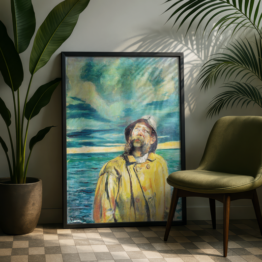 Christian Krohg - Fisker ser på været