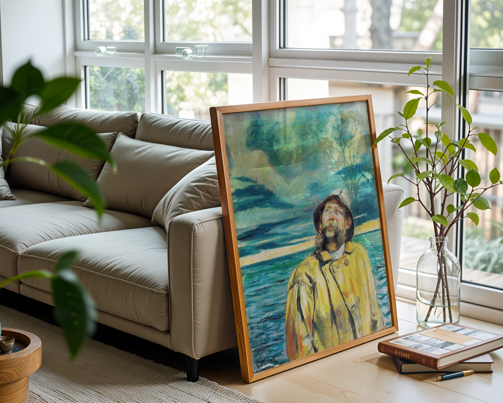 Christian Krohg - Fisker ser på været