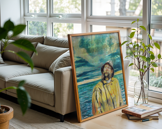 Christian Krohg - Fisker ser på været