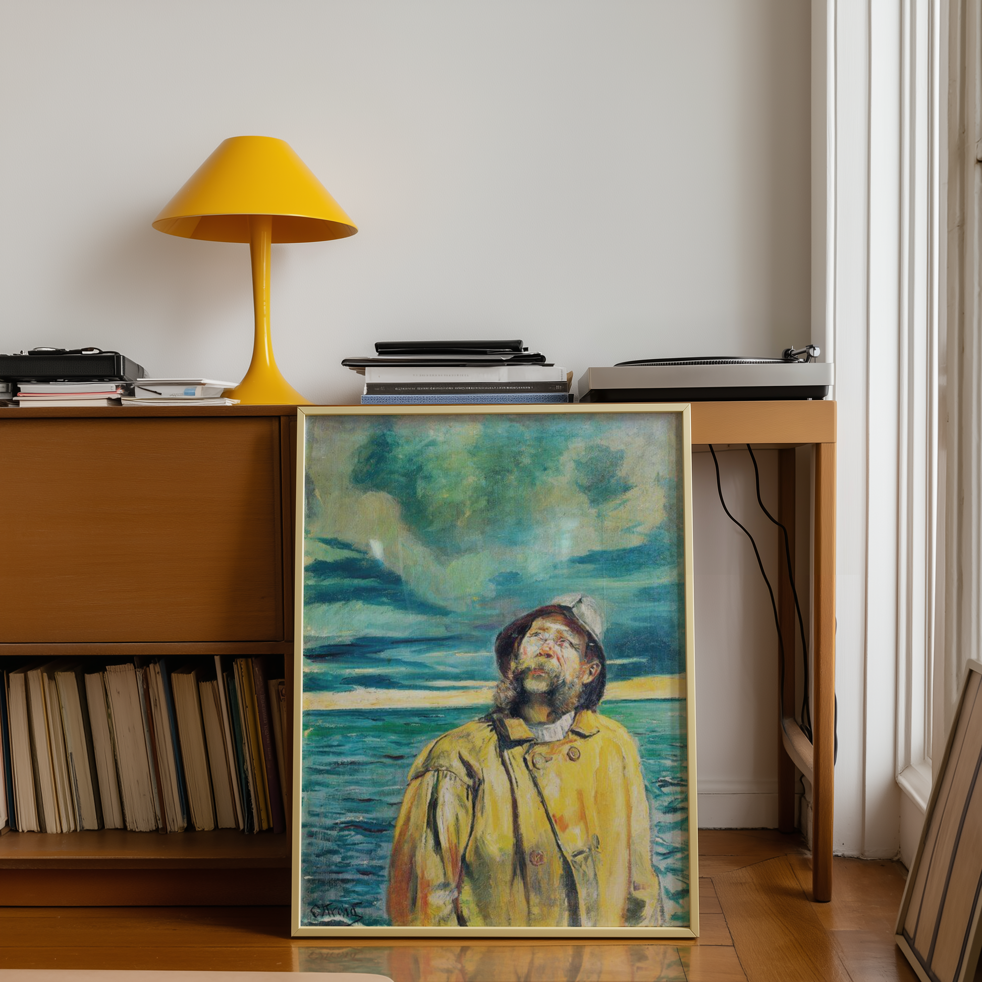 Christian Krohg - Fisker ser på været