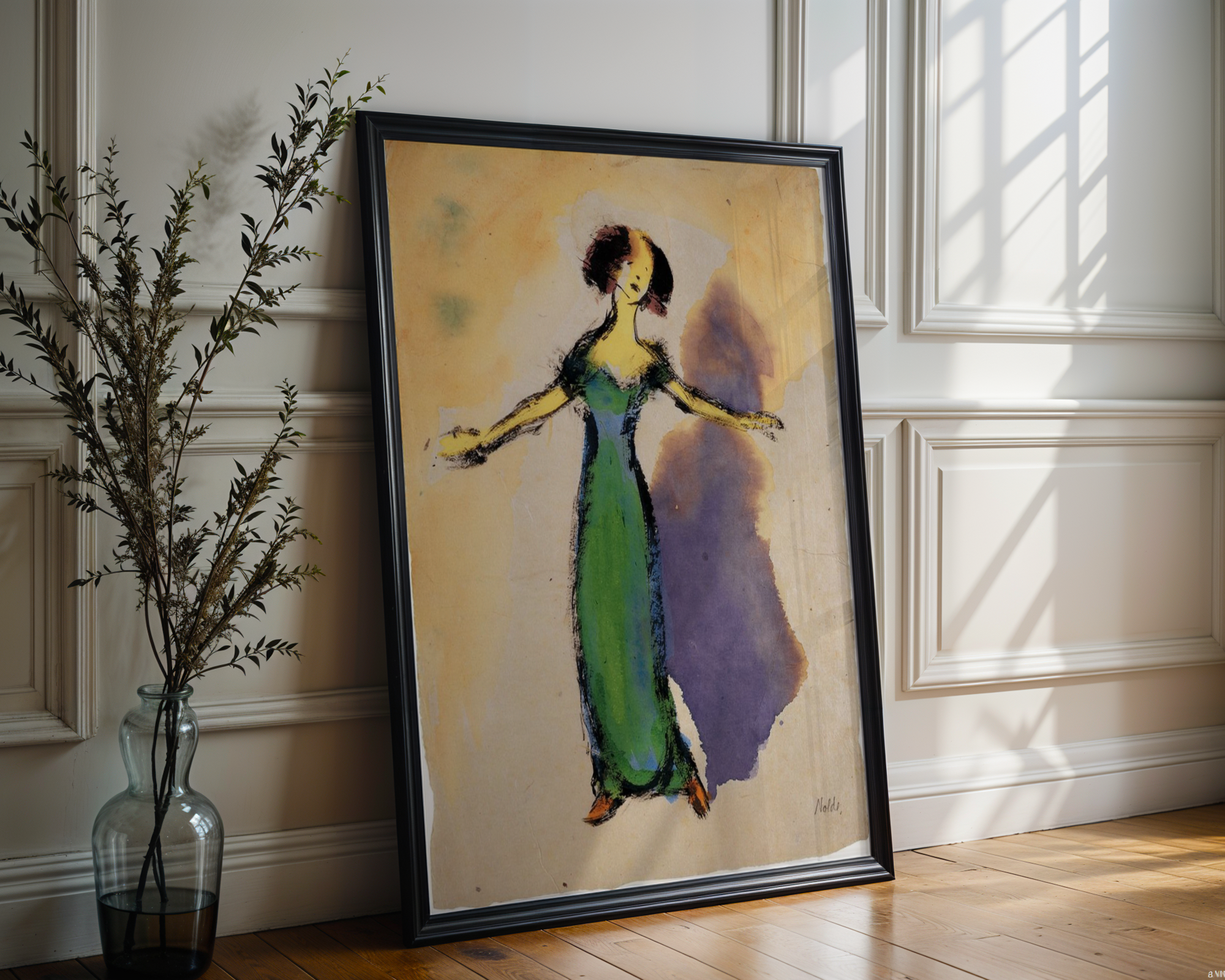 Emil Nolde - Singer In a Green Dress (ca. 1910-1911)