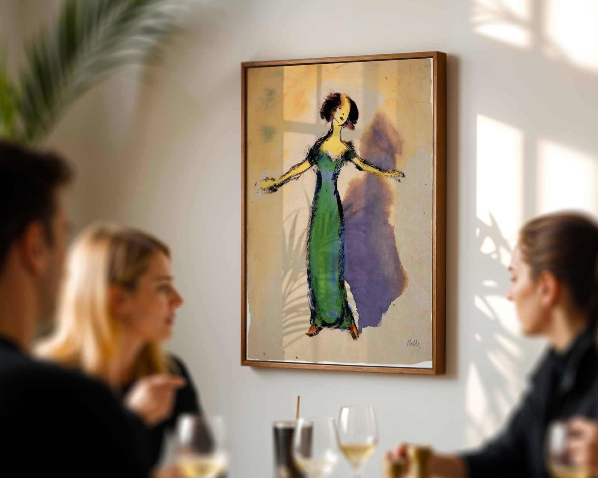 Emil Nolde - Singer In a Green Dress (ca. 1910-1911)