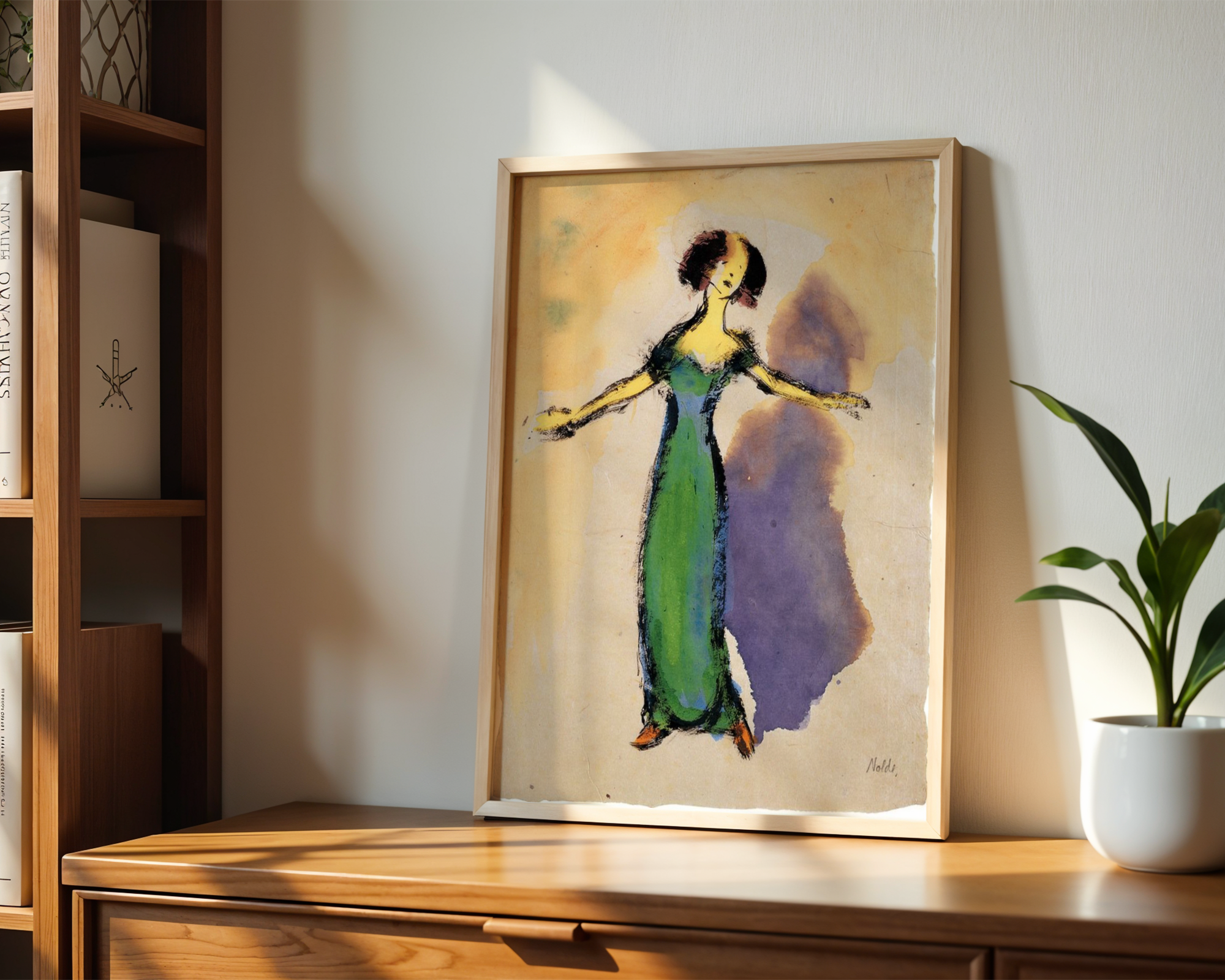 Emil Nolde - Singer In a Green Dress (ca. 1910-1911)