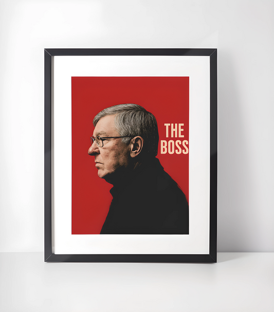 Manchester United Fotballkunst - Samling - Kunsttrykk A3+/A3 - Uten ramme #2 Sir Alex "The Boss"