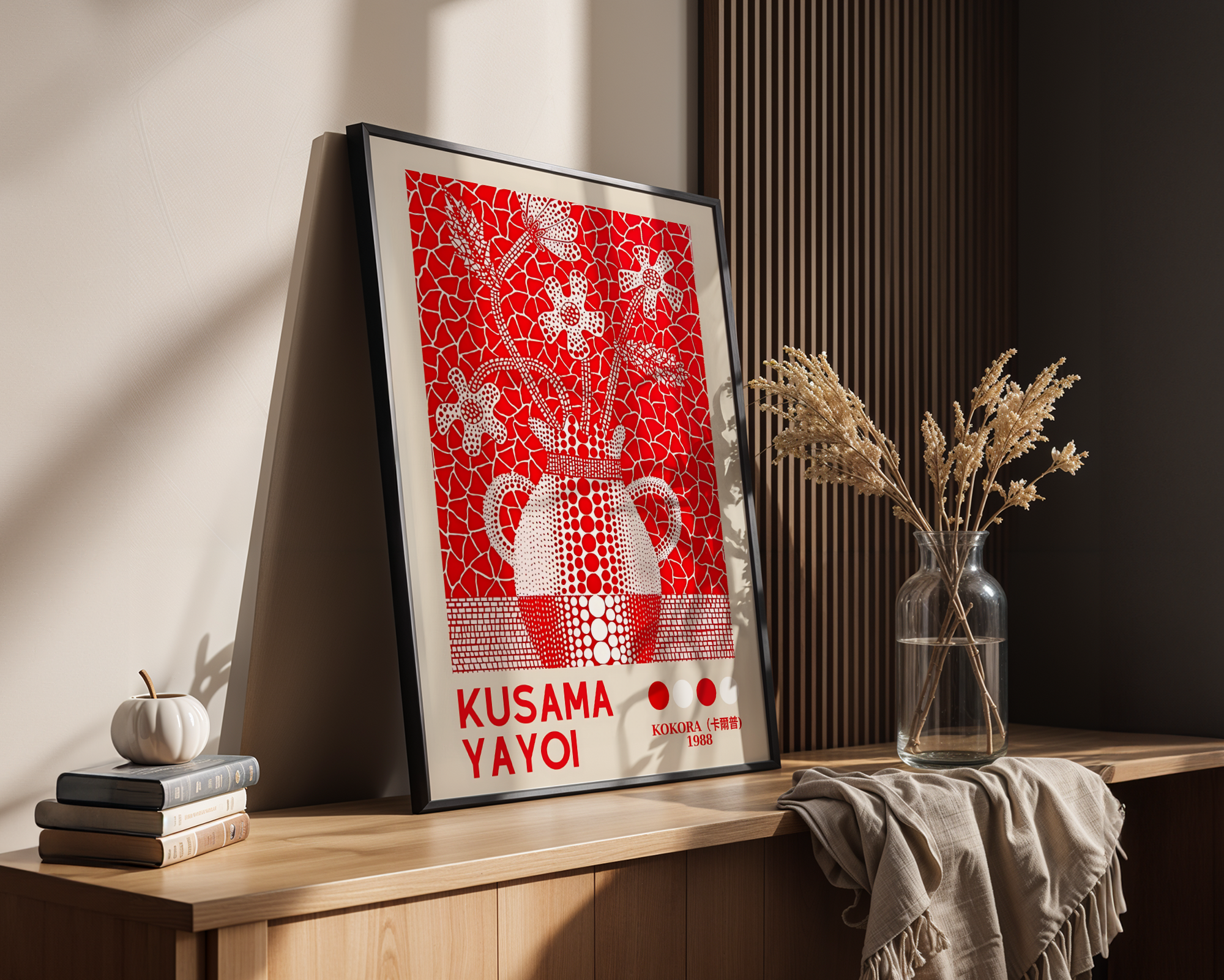 Yayoi Kusama - Red Vase of Flowers