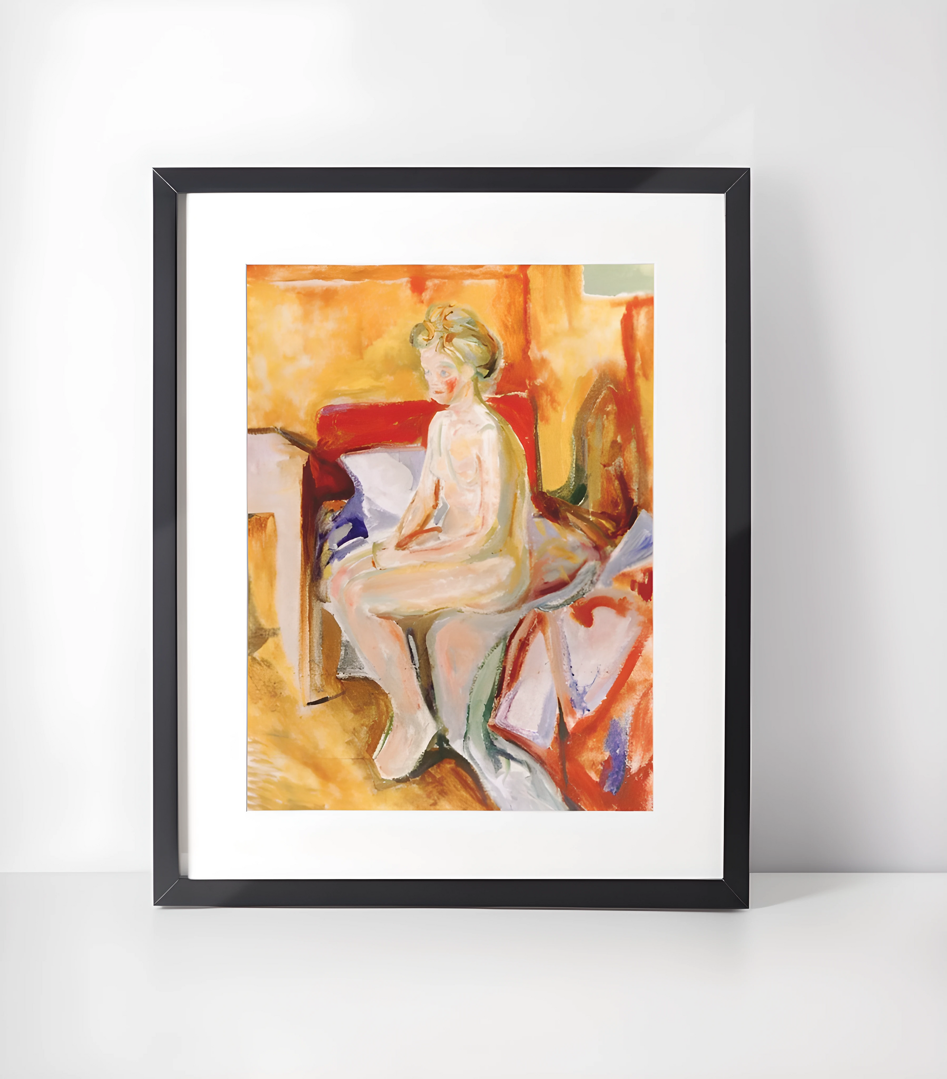 Edvard Munch Samling - Kunsttrykk A3+/A3 - Uten ramme #9 Pike på Sengekant 1916