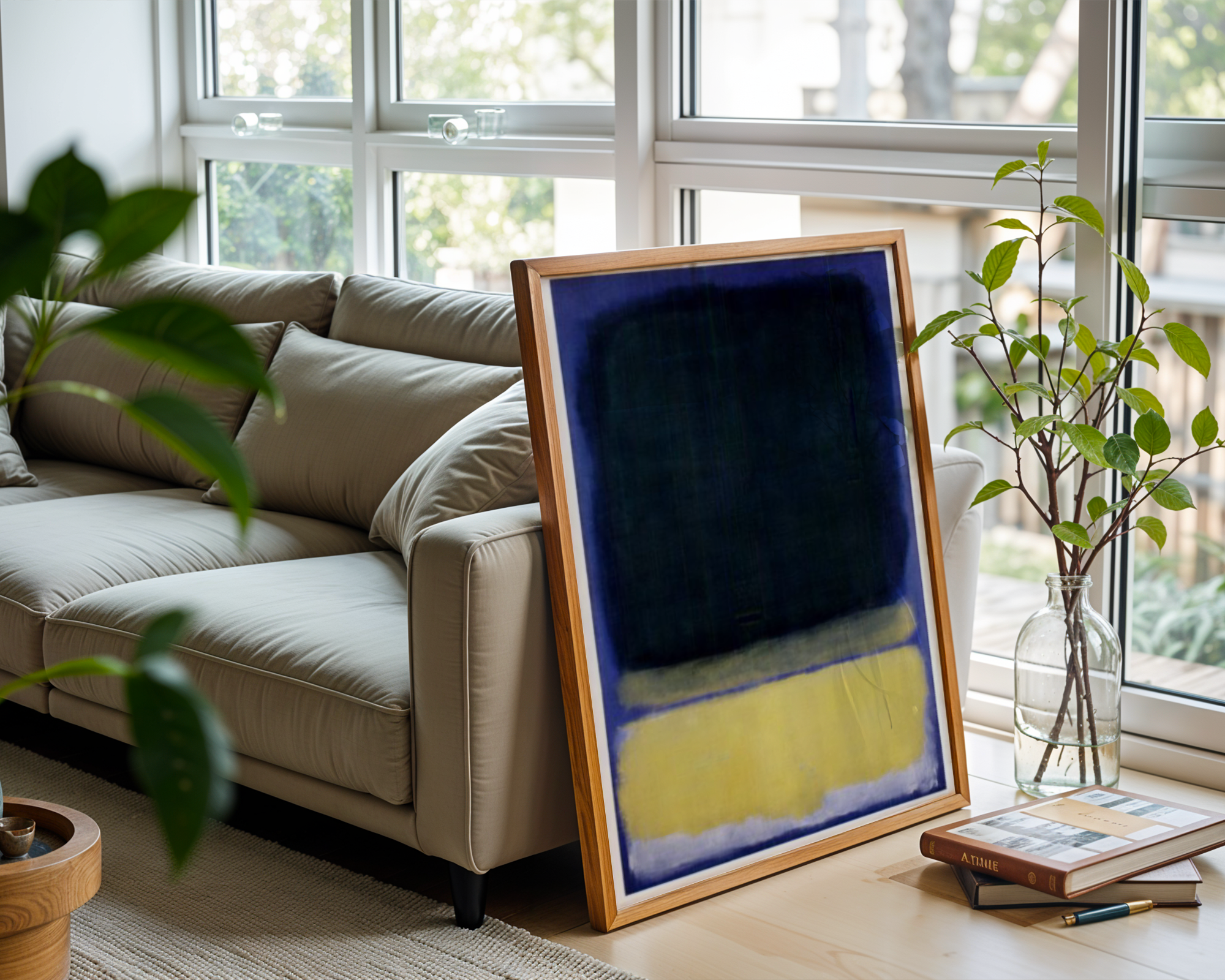 Mark Rothko - Untitled (Blue, Dark Blue, Yellow)