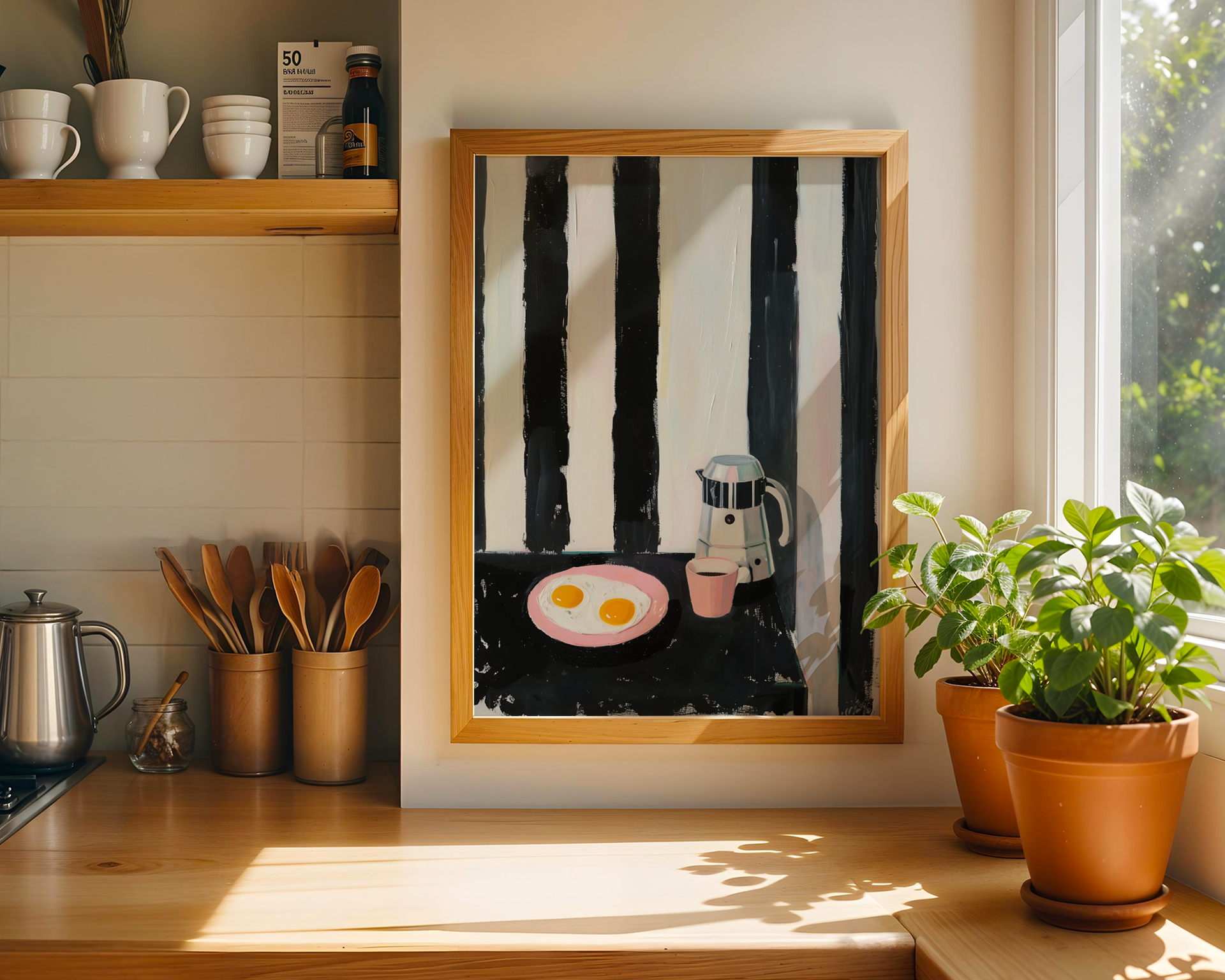 Striped Coffee Egg