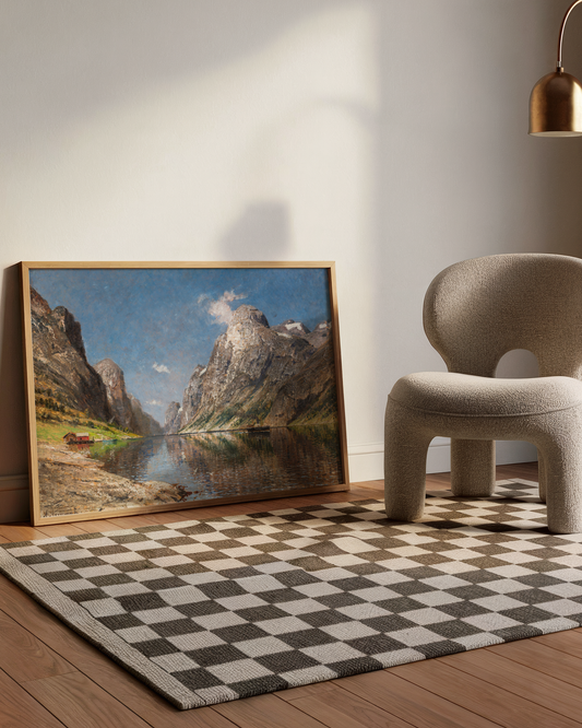 Adelsteen Normann - Norsk fjord med et dampskip