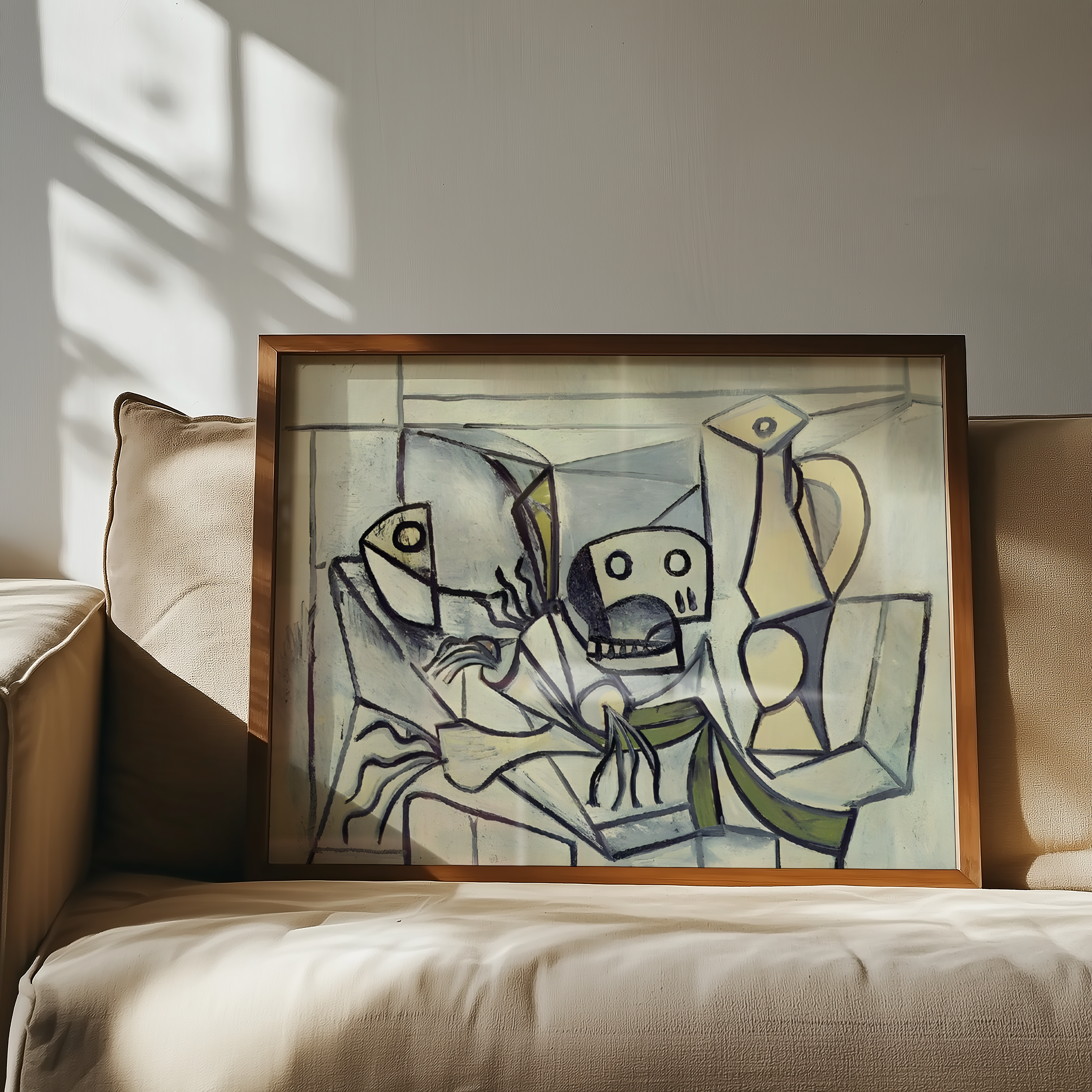 Pablo Picasso - Still Life with Skull, Leeks, and Pitcher (1945)