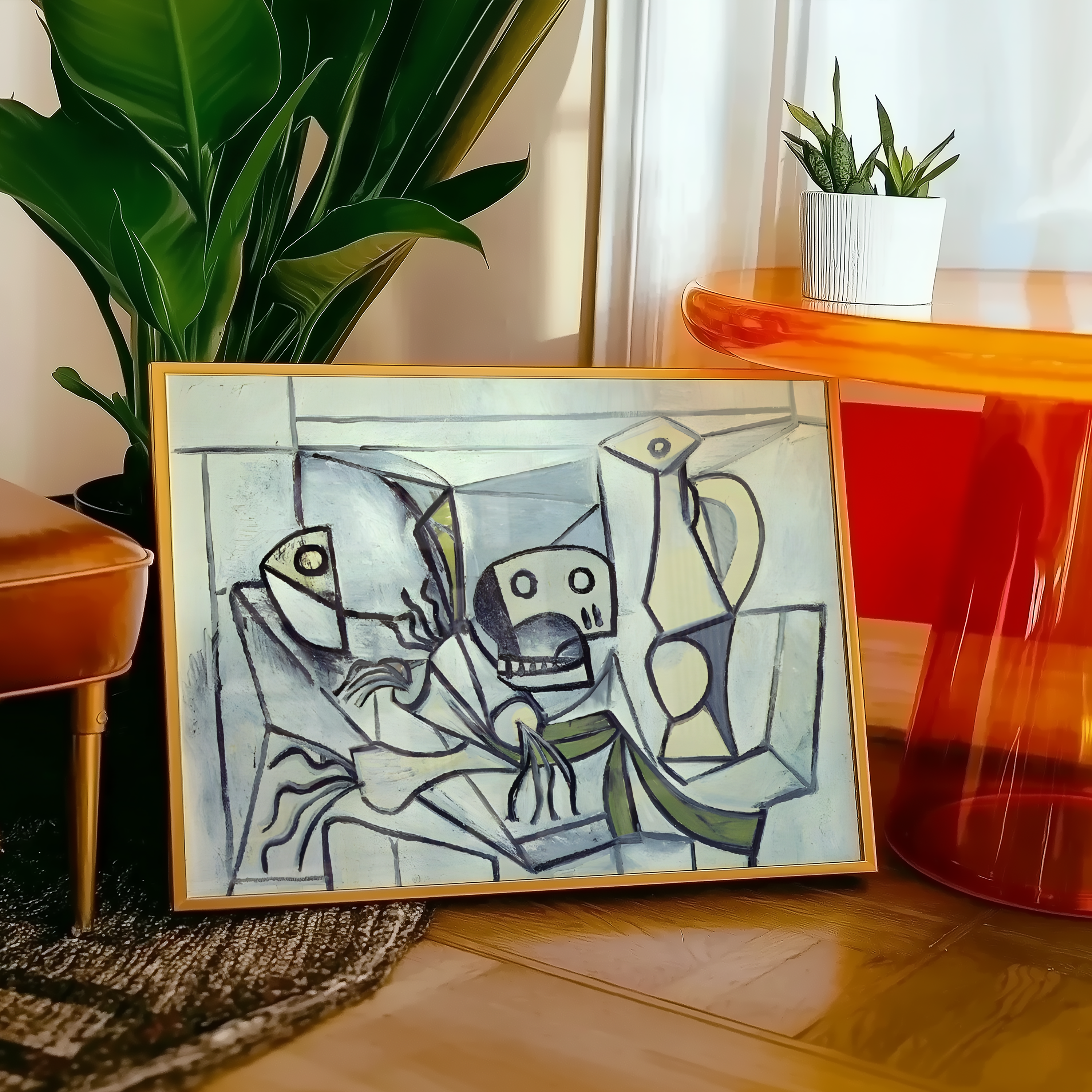 Pablo Picasso - Still Life with Skull, Leeks, and Pitcher (1945)