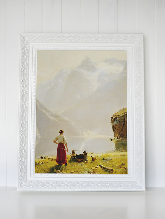 Hans Dahl (1849-1937) Kunstsamling - Kunsttrykk A3+/A3 - Uten ramme #10 Sommerdag i en norsk fjord