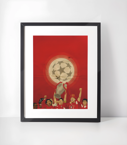 Liverpool Fotballkunst - Samling - Kunsttrykk A3+/A3 - Uten ramme #5 CL Champions