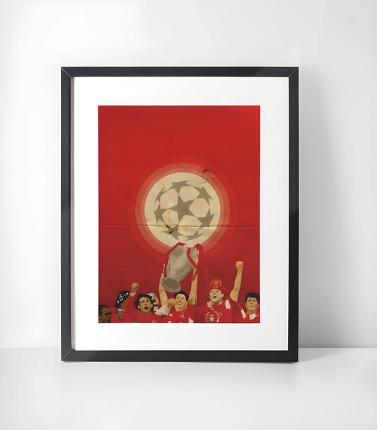 Liverpool Fotballkunst - Samling - Kunsttrykk A3+/A3 - Uten ramme #5 CL Champions