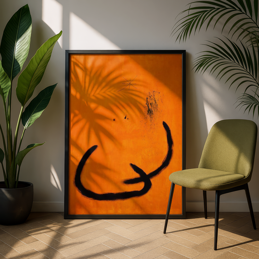 Joan Miró - Goutte d'eau sur la neige rose (Vandråpe på rosa snø) 1968