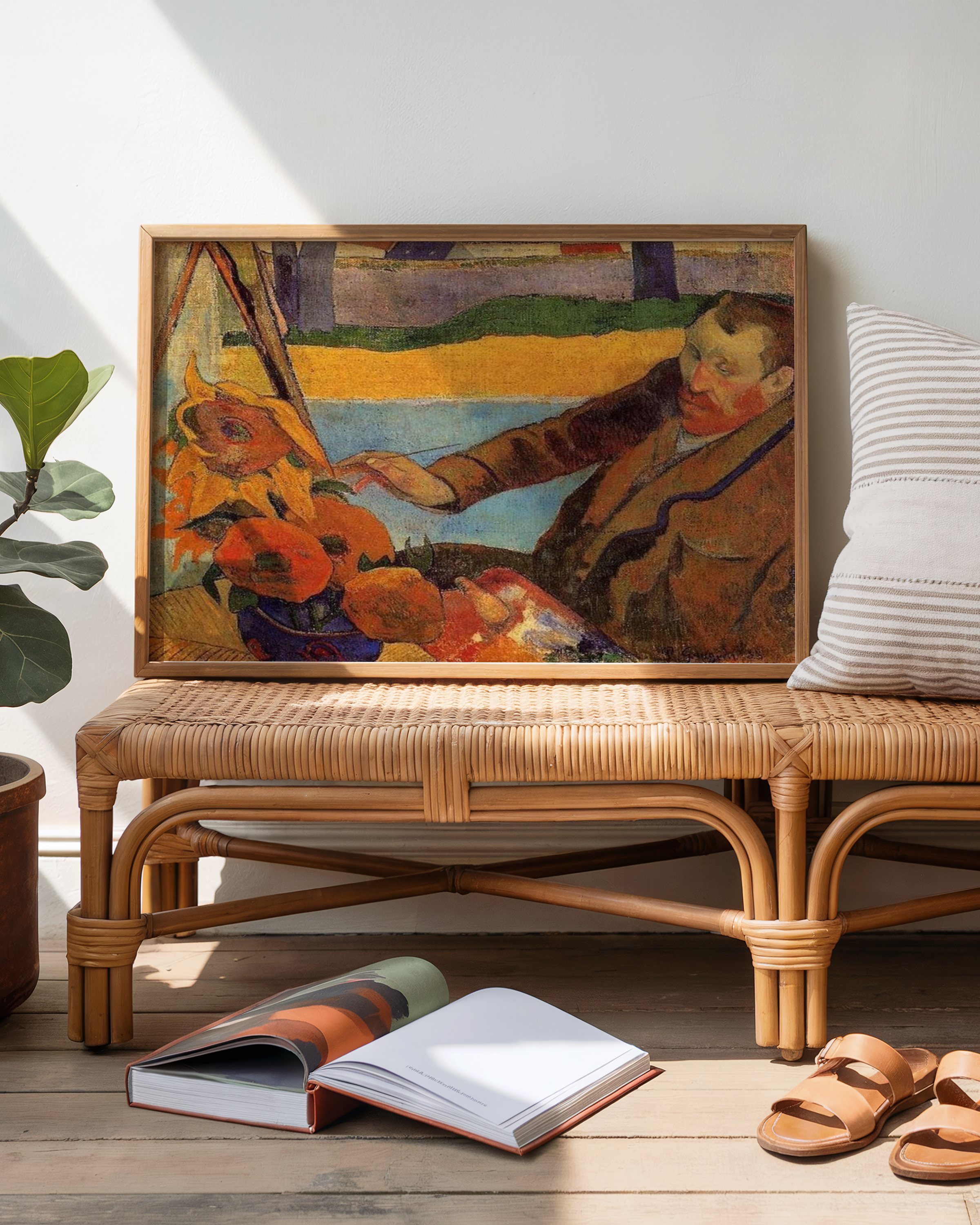Paul Gauguin - Vincent van Gogh maler solsikker (1888)