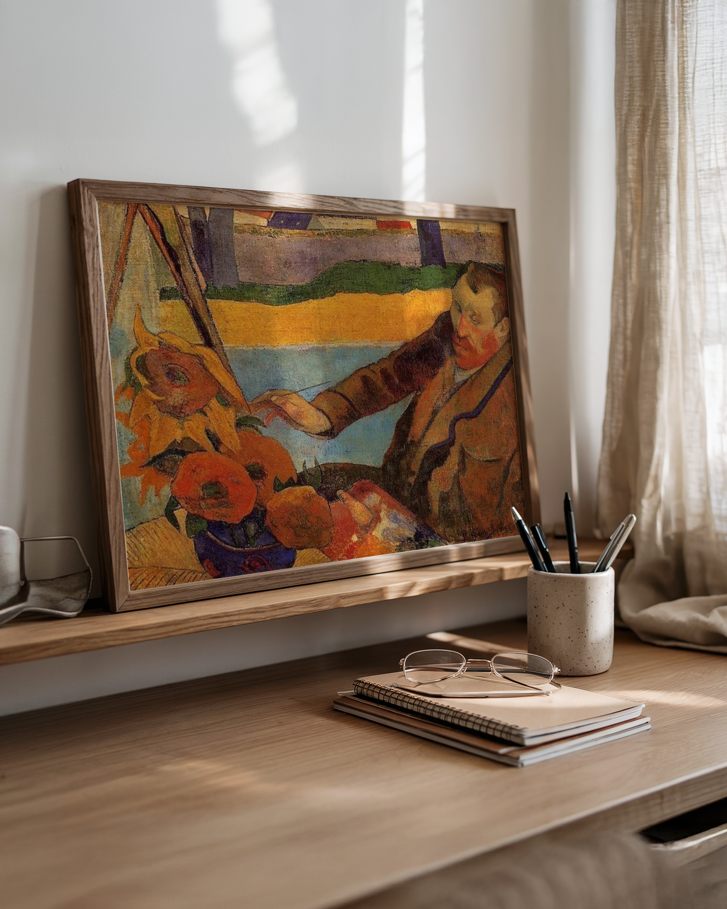 Paul Gauguin - Vincent van Gogh maler solsikker (1888)