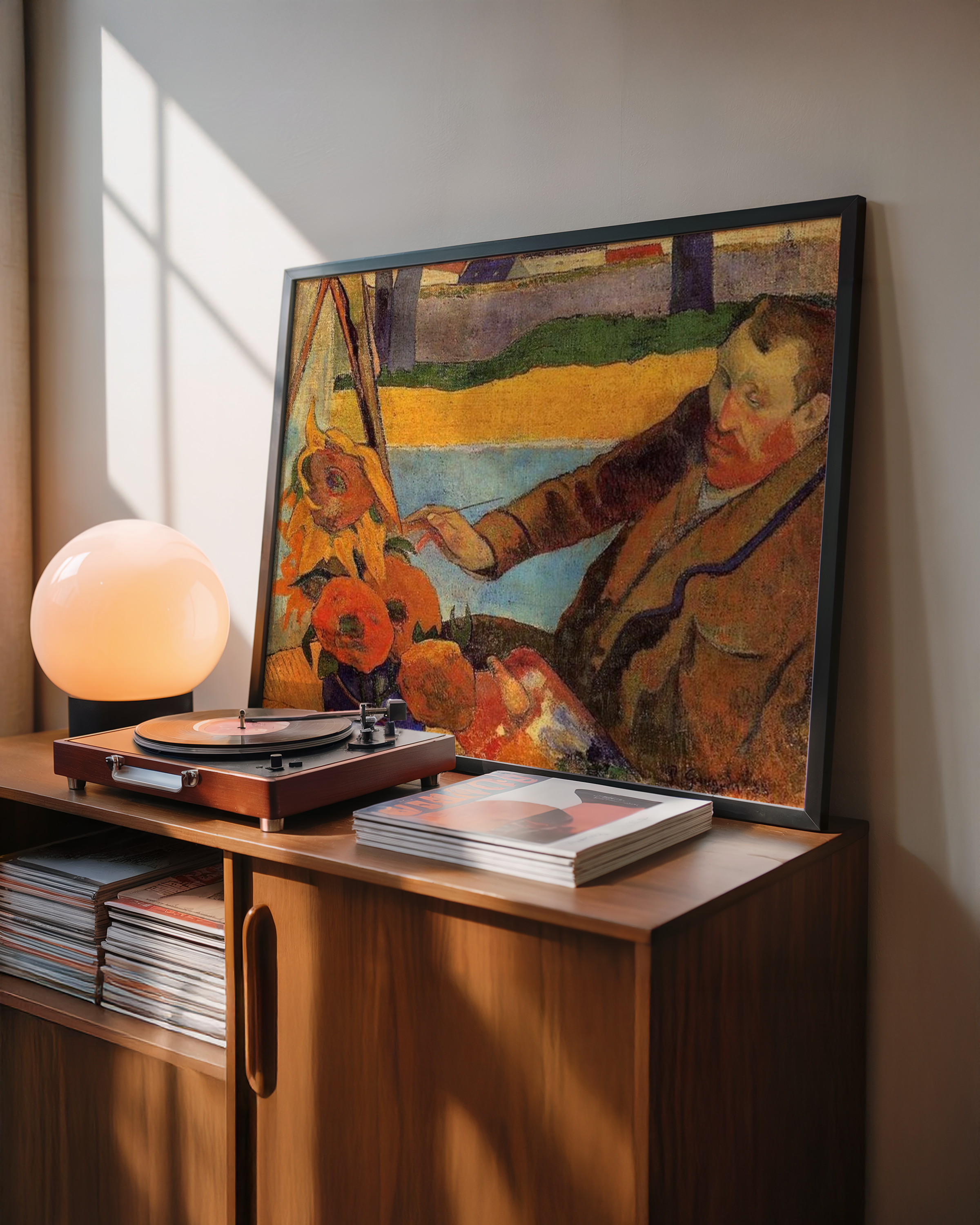 Paul Gauguin - Vincent van Gogh maler solsikker (1888)