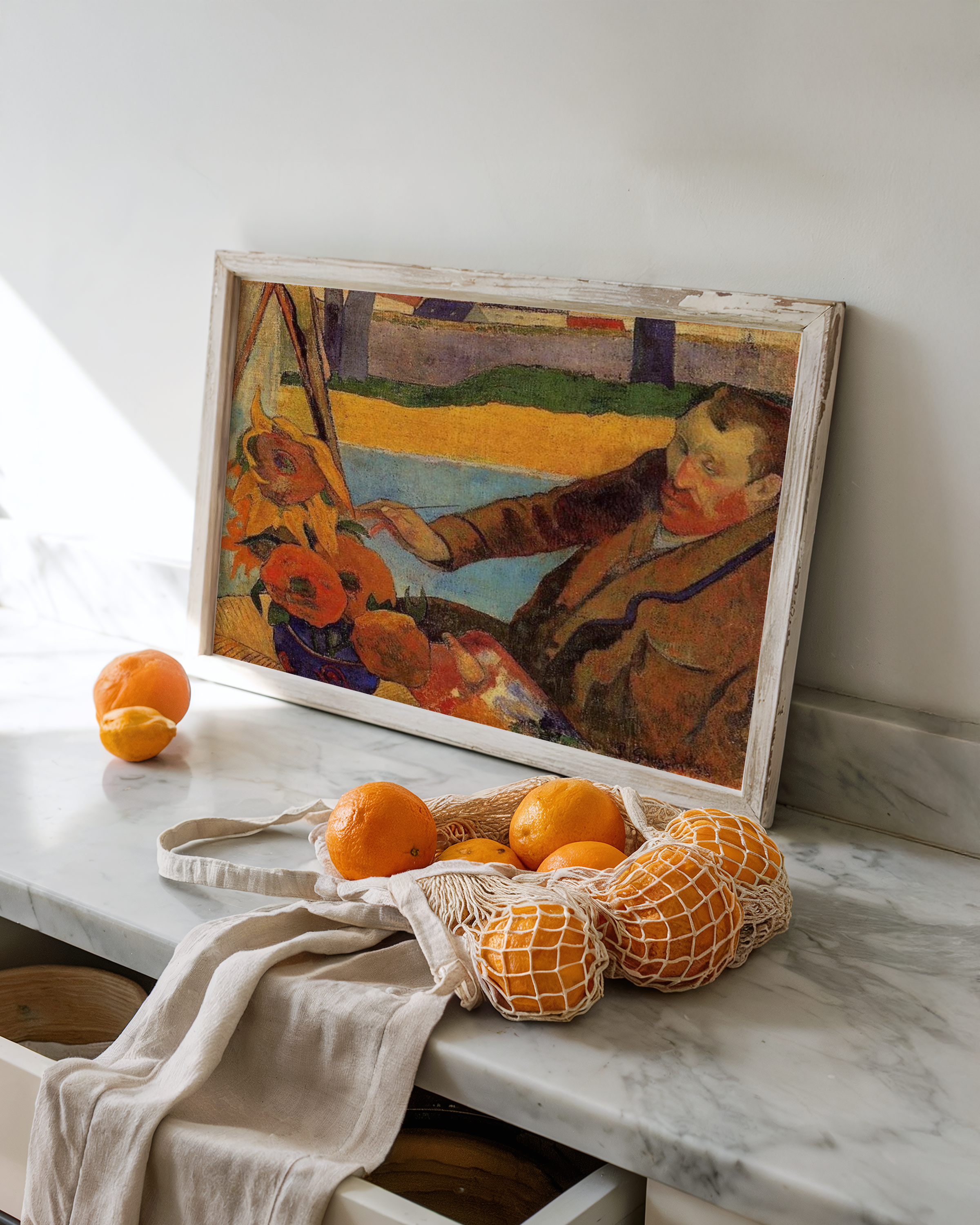 Paul Gauguin - Vincent van Gogh maler solsikker (1888)