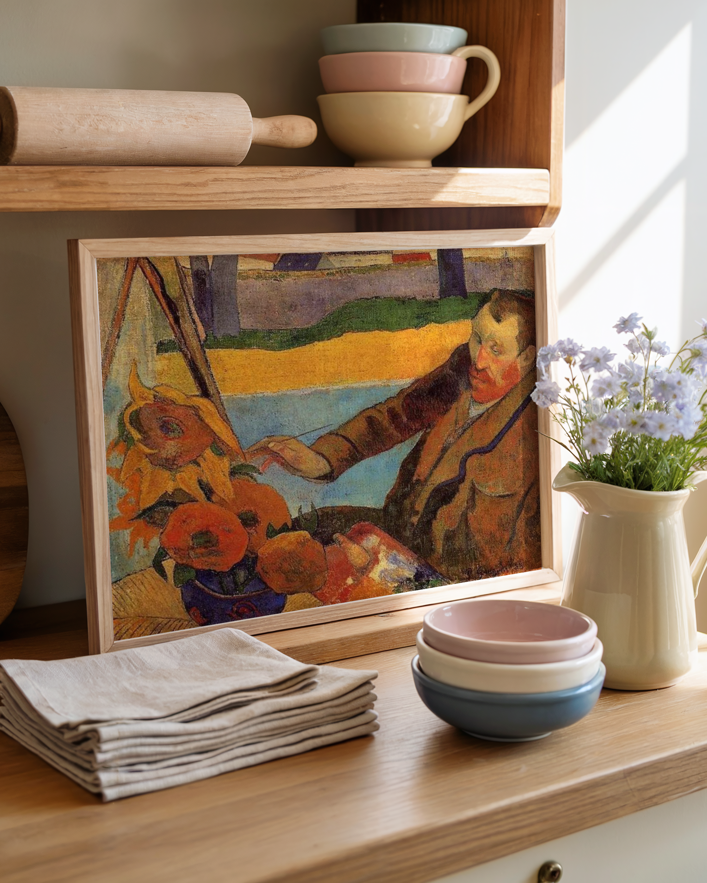 Paul Gauguin - Vincent van Gogh maler solsikker (1888)