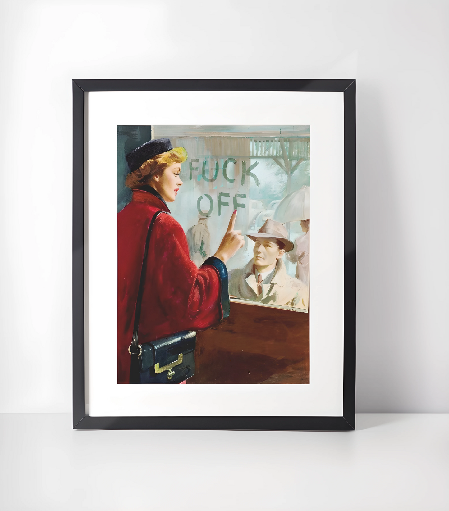 Retro 1950-tallet Humor Kunstsamling - Kunsttrykk A3+/A3 - Uten ramme #5 F*CK OFF
