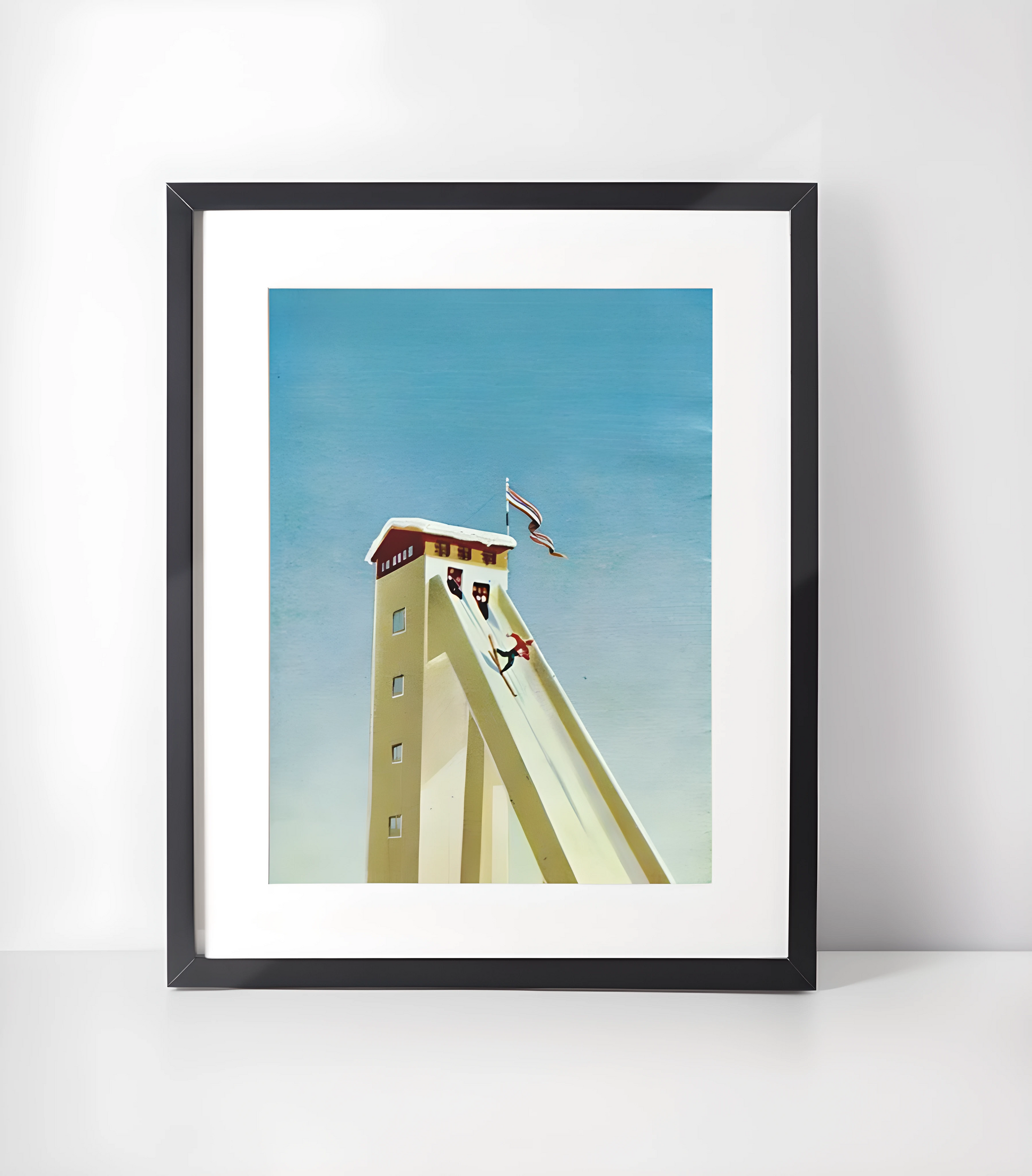 Gammeldags Ski Kunst - Samling - Kunsttrykk A3+/A3 - Uten ramme #8 Holmenkollen