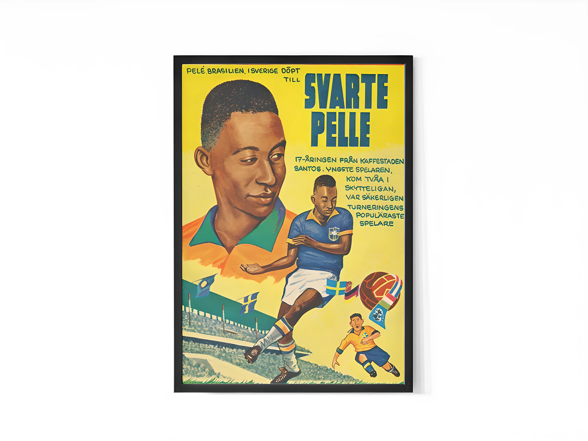 1958 Svensk Superman Utgave- Pele - Samling - Kunsttrykk A3+/A3 - Uten ramme