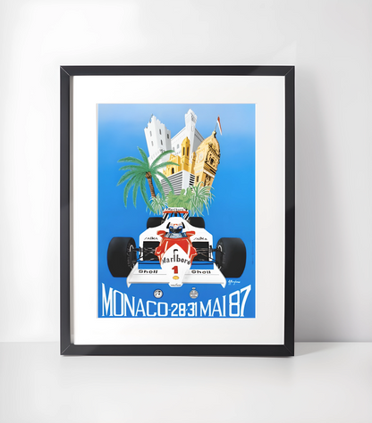 Monaco Grand Prix Kunstsamling - Kunsttrykk A3+/A3 - Uten ramme