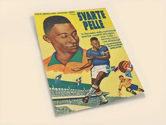 1958 Svensk Superman Utgave- Pele - Samling - Kunsttrykk A3+/A3 - Uten ramme