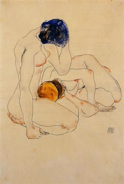 Egon Schiele - Two Friends