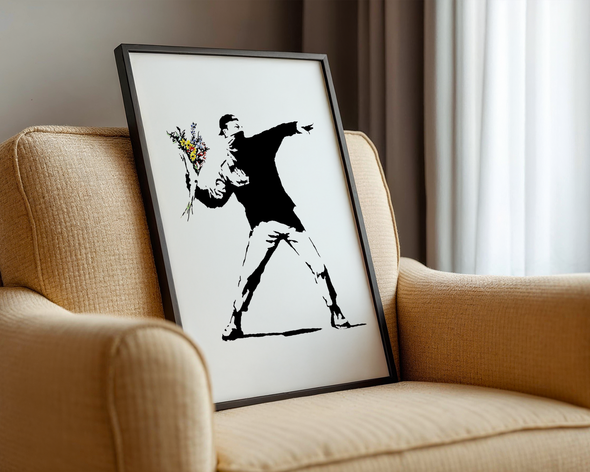 Banksy - Flower Thrower (også kjent som "Love is in the Air")