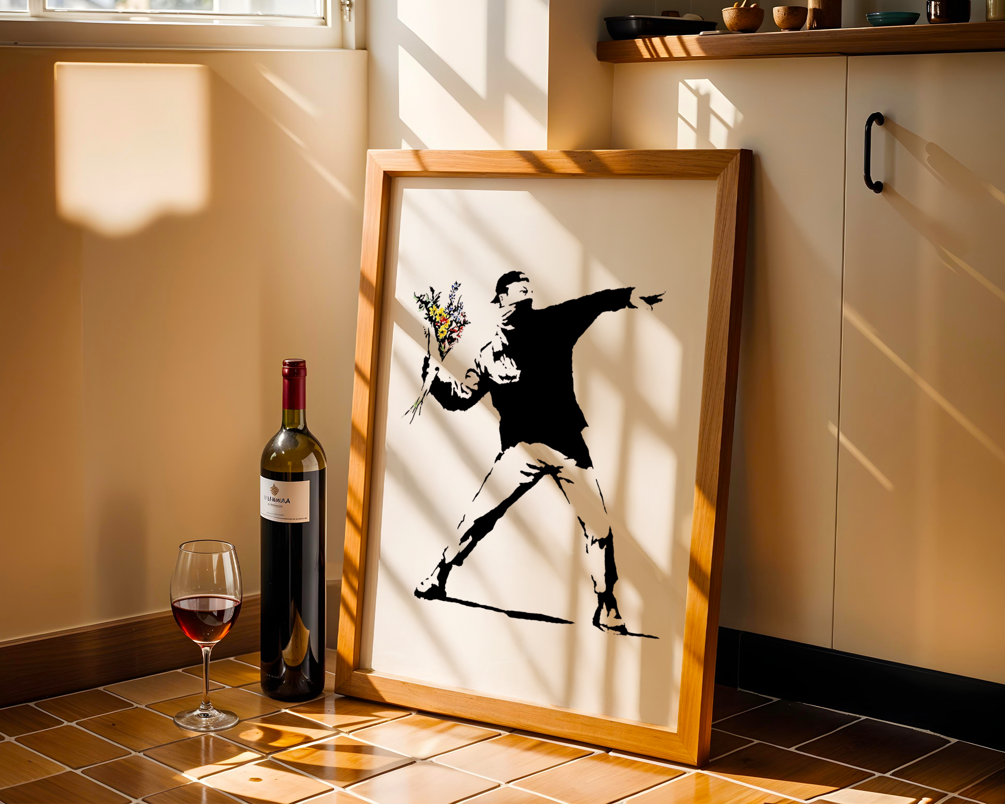 Banksy - Flower Thrower (også kjent som "Love is in the Air")