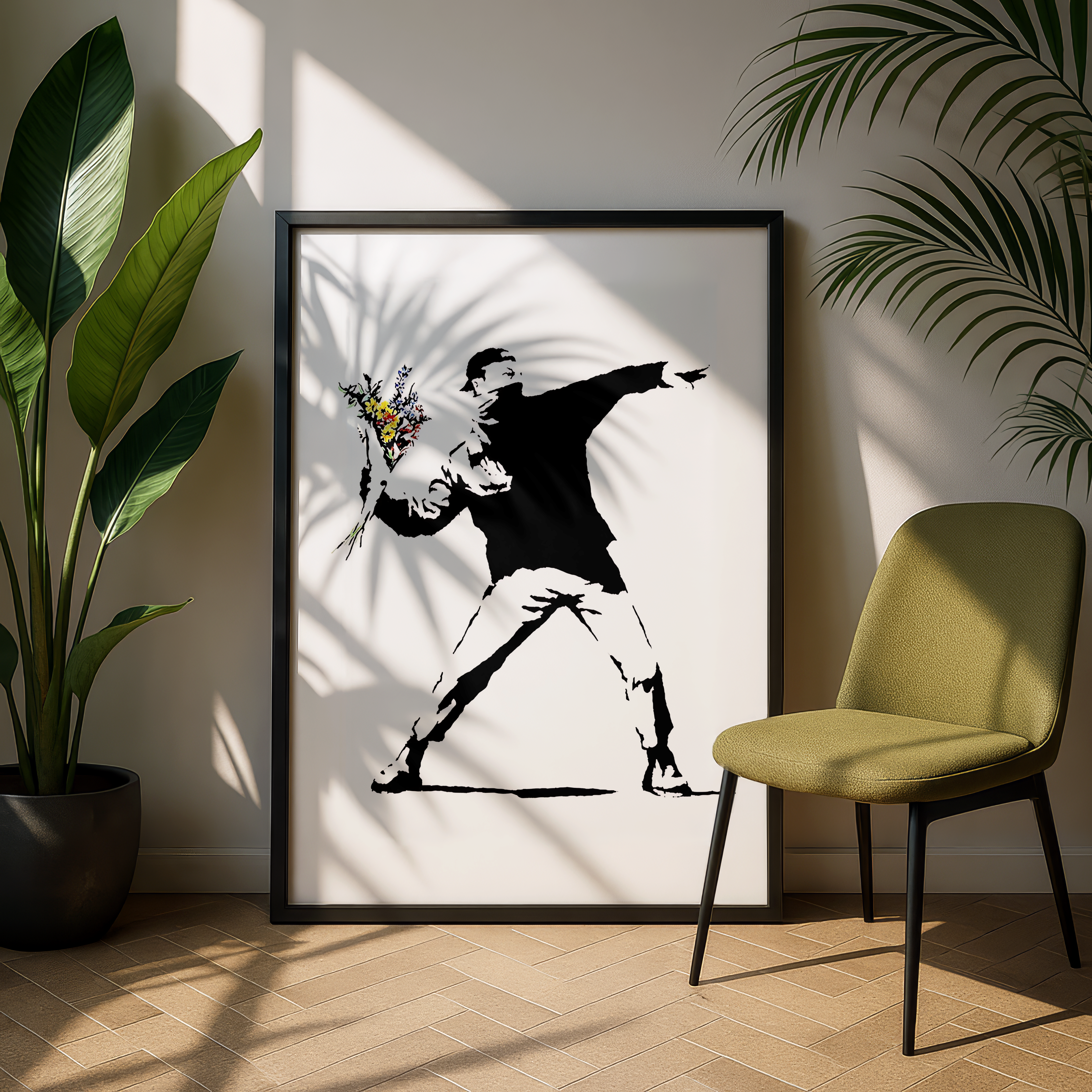 Banksy - Flower Thrower (også kjent som "Love is in the Air")