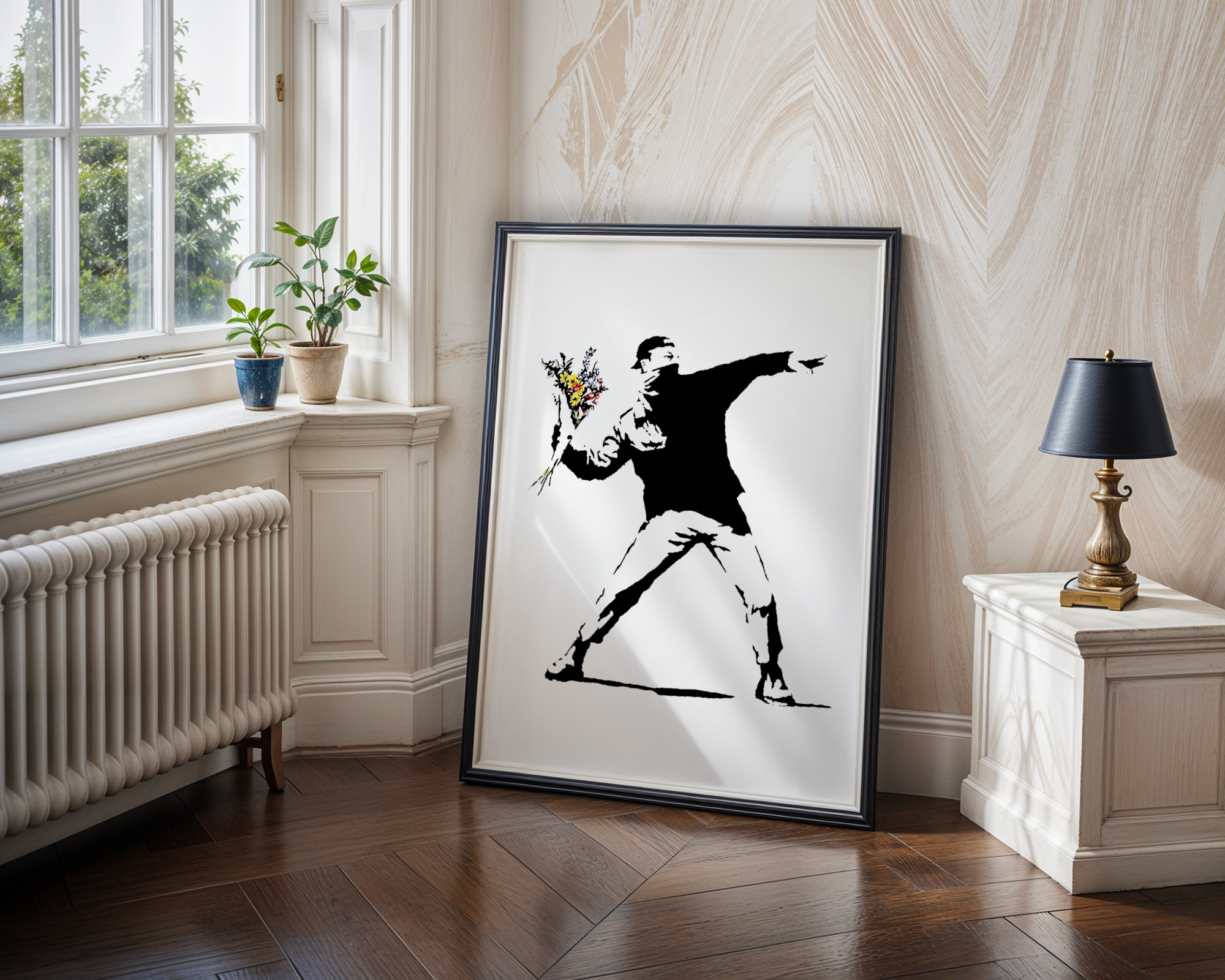 Banksy - Flower Thrower (også kjent som "Love is in the Air")