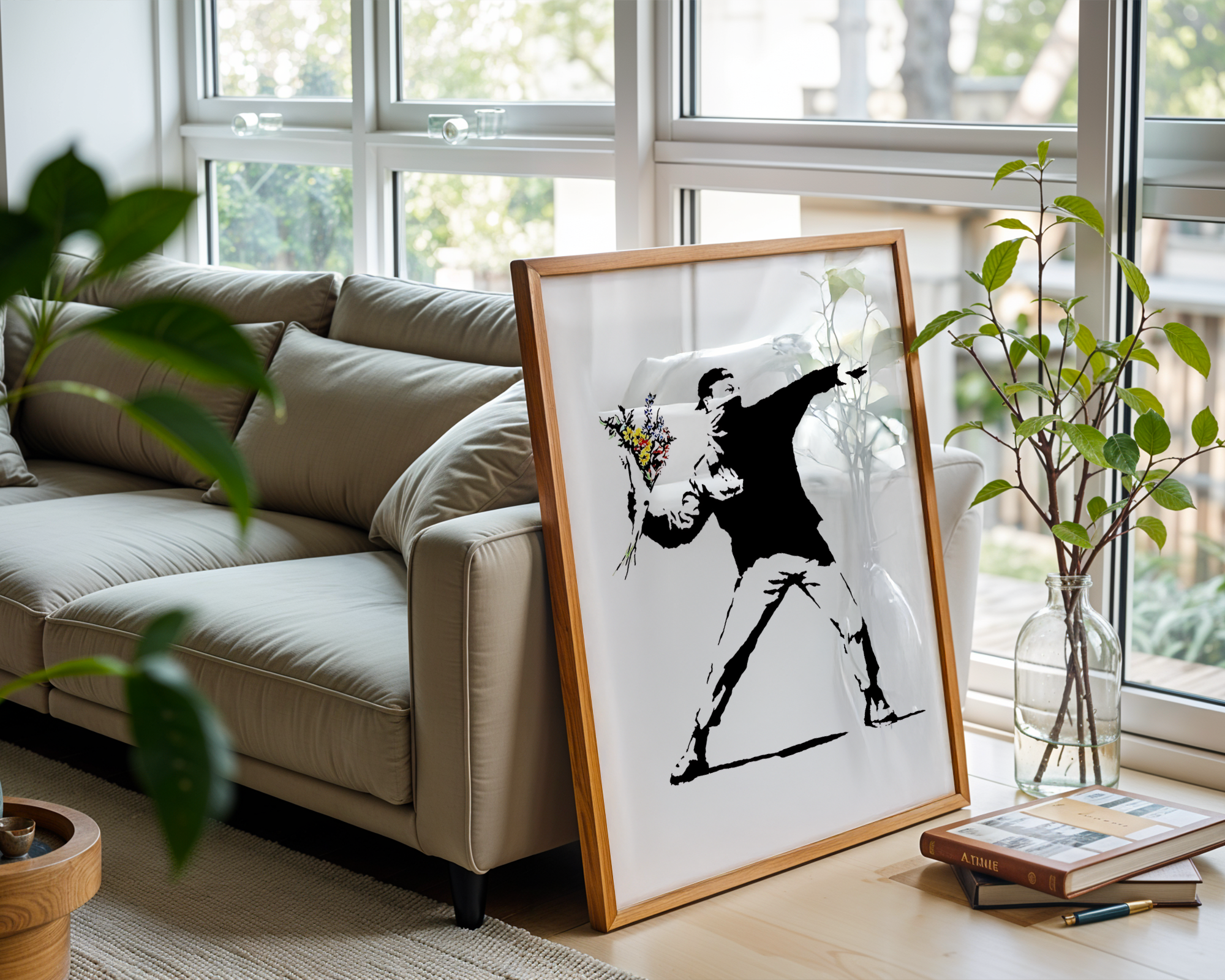 Banksy - Flower Thrower (også kjent som "Love is in the Air")
