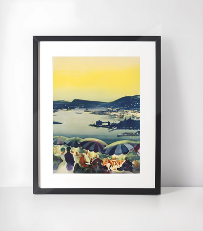 Norge Vintage Illustrasjoner Kunst -Kunstsamling - Kunsttrykk A3+/A3 - Uten ramme #1 Oslo 1959 Vintage