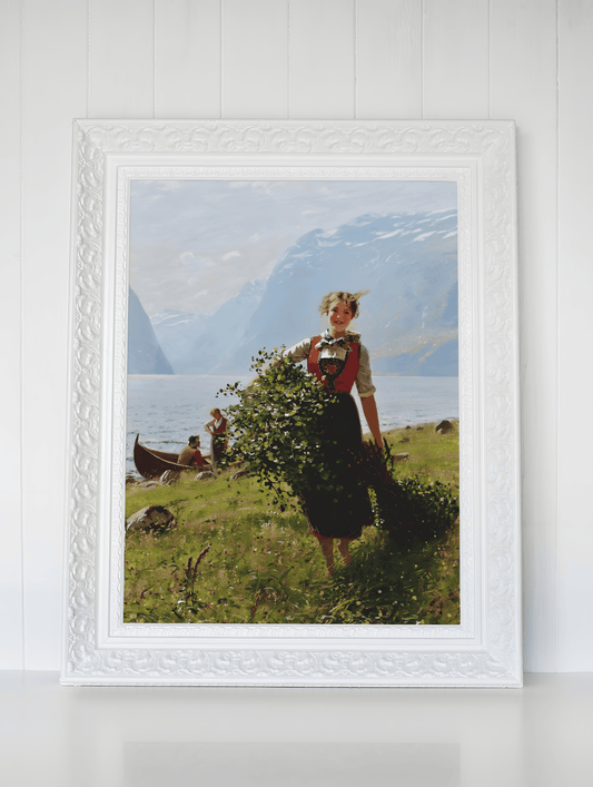 Hans Dahl (1849-1937) Kunstsamling - Kunsttrykk A3+/A3 - Uten ramme #3 En flørt