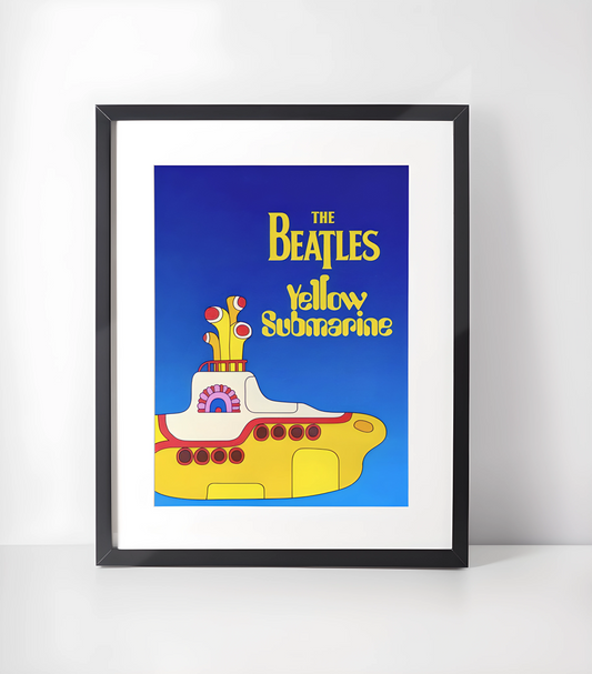 Limited Edition Kunst- Blanding Musikk - Kunsttrykk A3+/A3 - Uten ramme #4 The Beatles Yellow Submarine