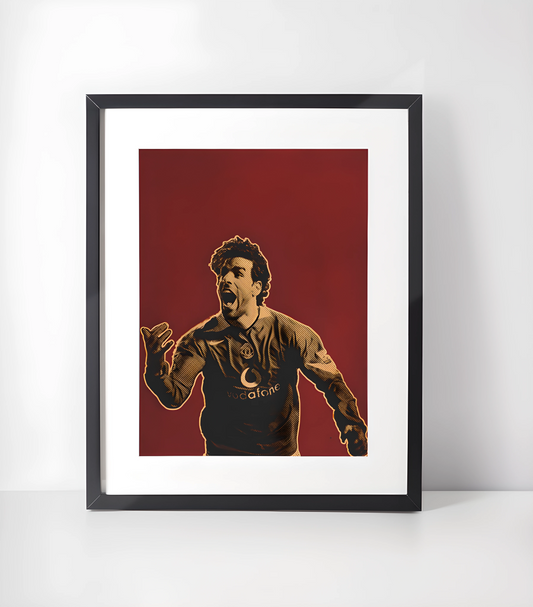Manchester United Fotballkunst - Samling - Kunsttrykk A3+/A3 - Uten ramme #5 Ruud Van Nistelrooy