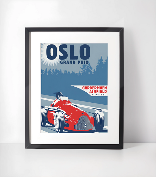 Monaco Grand Prix Kunstsamling - Kunsttrykk A3+/A3 - Uten ramme #7 BONUS: Få med denne Oslo Grand Prix plakaten GRATIS