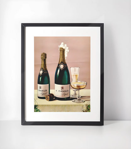 Champagne Kunstsamling - Kunsttrykk A3+/A3 - Uten ramme #1 J.Canals