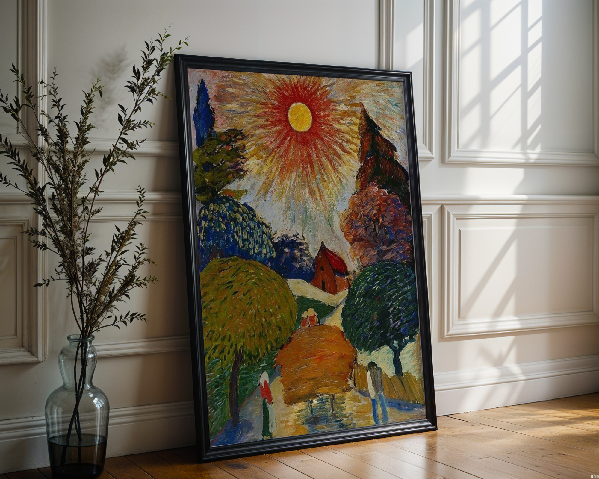 Marianne von Werefkin - Skinnende sol over høyvogn