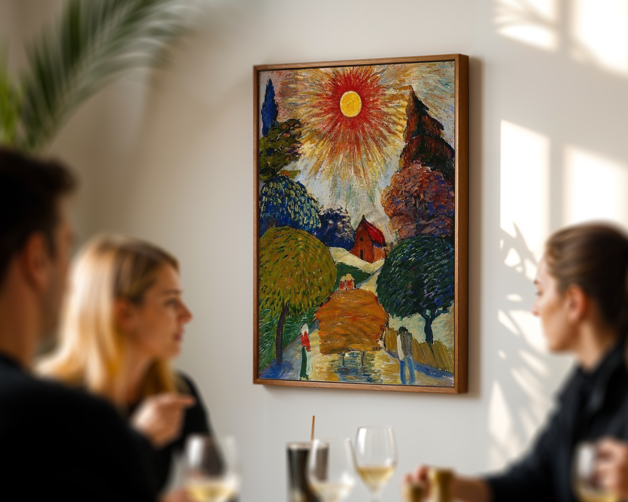 Marianne von Werefkin - Skinnende sol over høyvogn