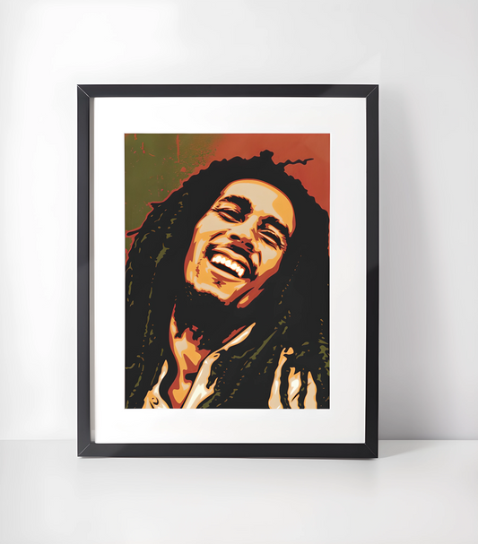 Limited Edition Kunst- Blanding Musikk - Kunsttrykk A3+/A3 - Uten ramme #2 Bob Marley