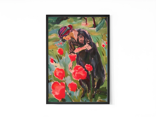 Edvard Munch Samling - Kunsttrykk A3+/A3 - Uten ramme #1 De røde valmuene - Munch 1891