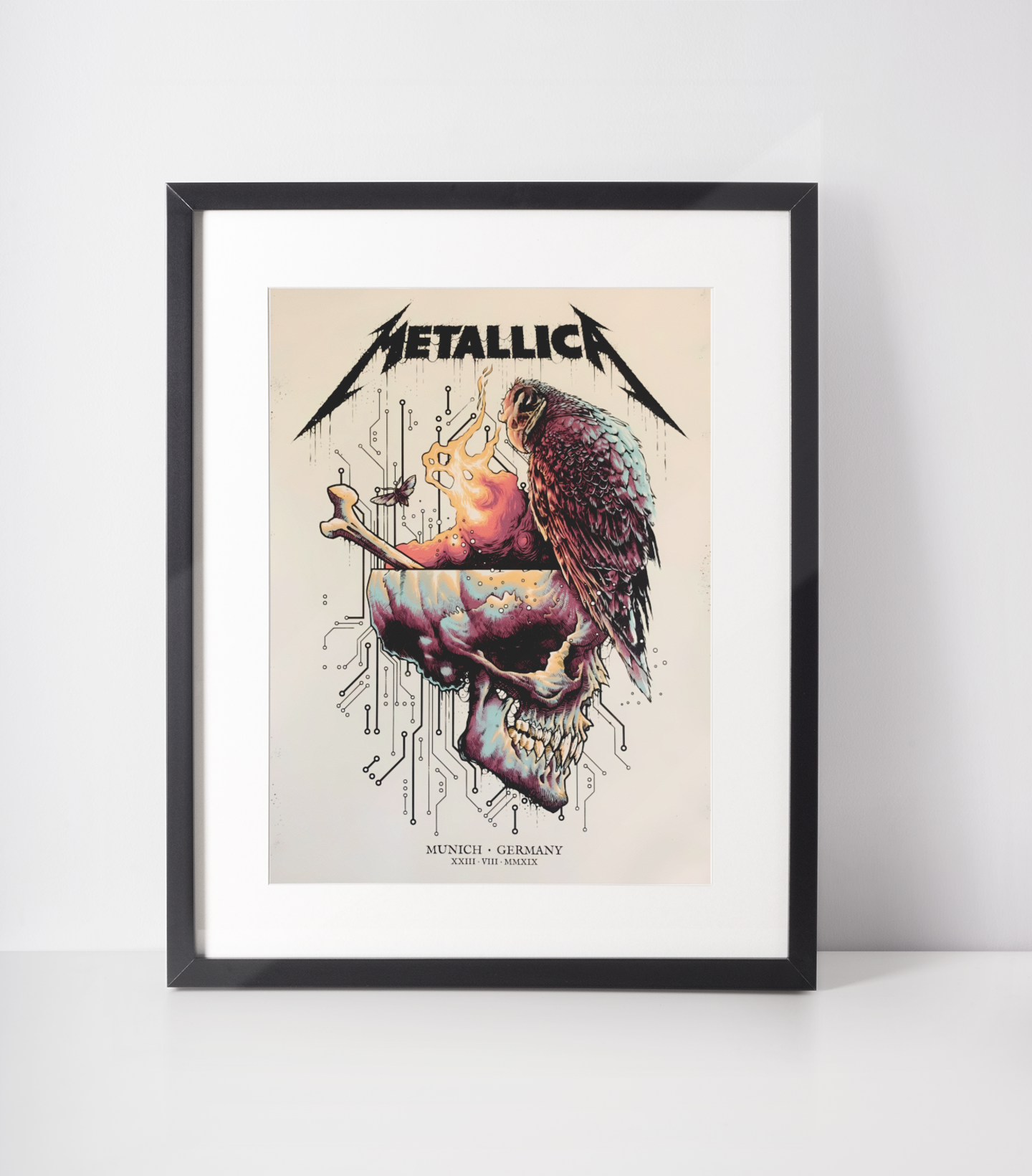 Metallica Illustrasjoner Kunstsamling - Kunsttrykk A3+/A3 - Uten ramme #2 Metallica - Munich Germany