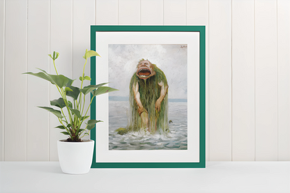 Populær blanding A4 & A5 Kunsttrykk (uten ramme) #4 Sjøtrollet - Theodor Kittelsen