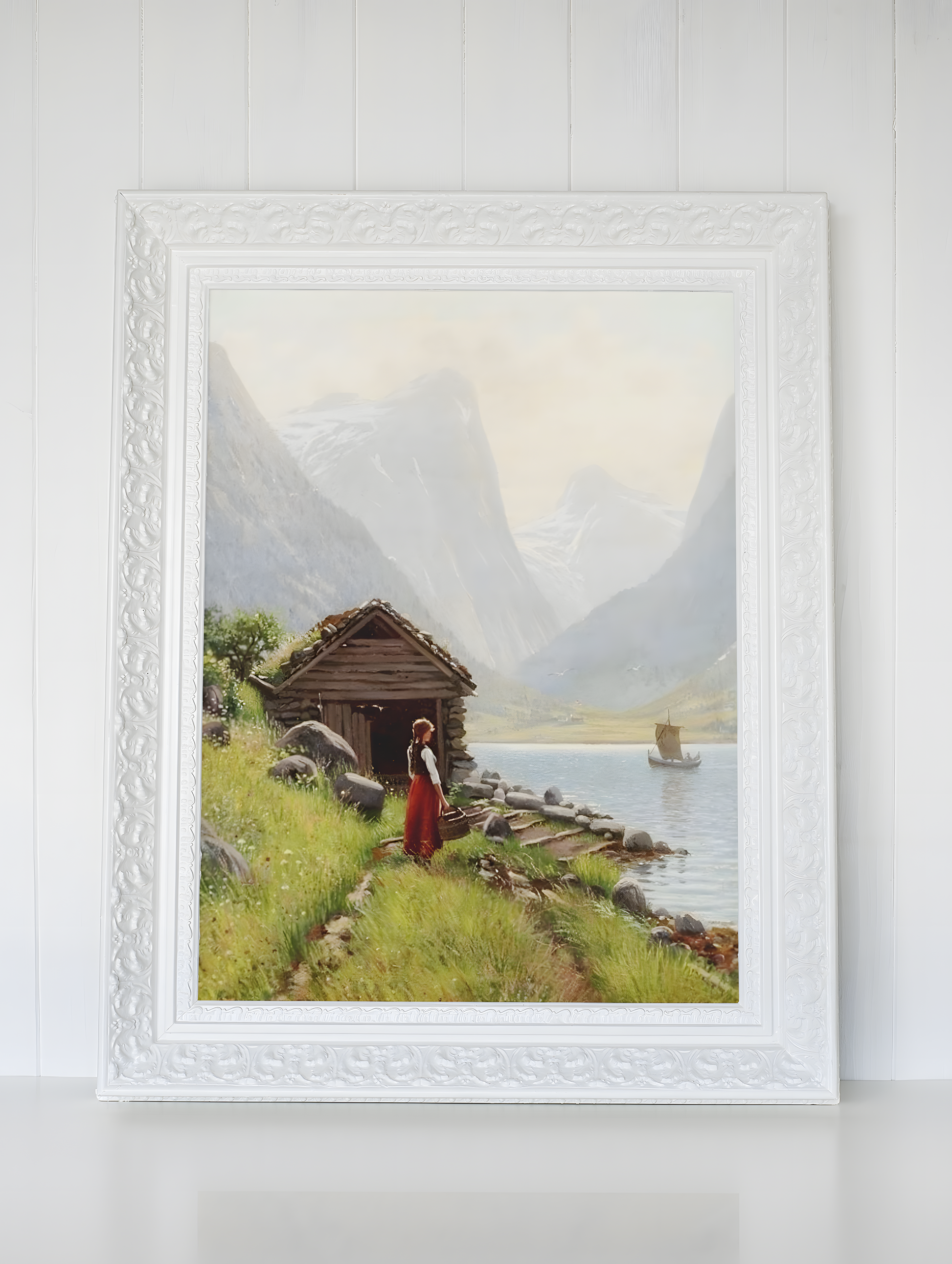 Hans Dahl (1849-1937) Kunstsamling - Kunsttrykk A3+/A3 - Uten ramme #4 Seterjentens fridag