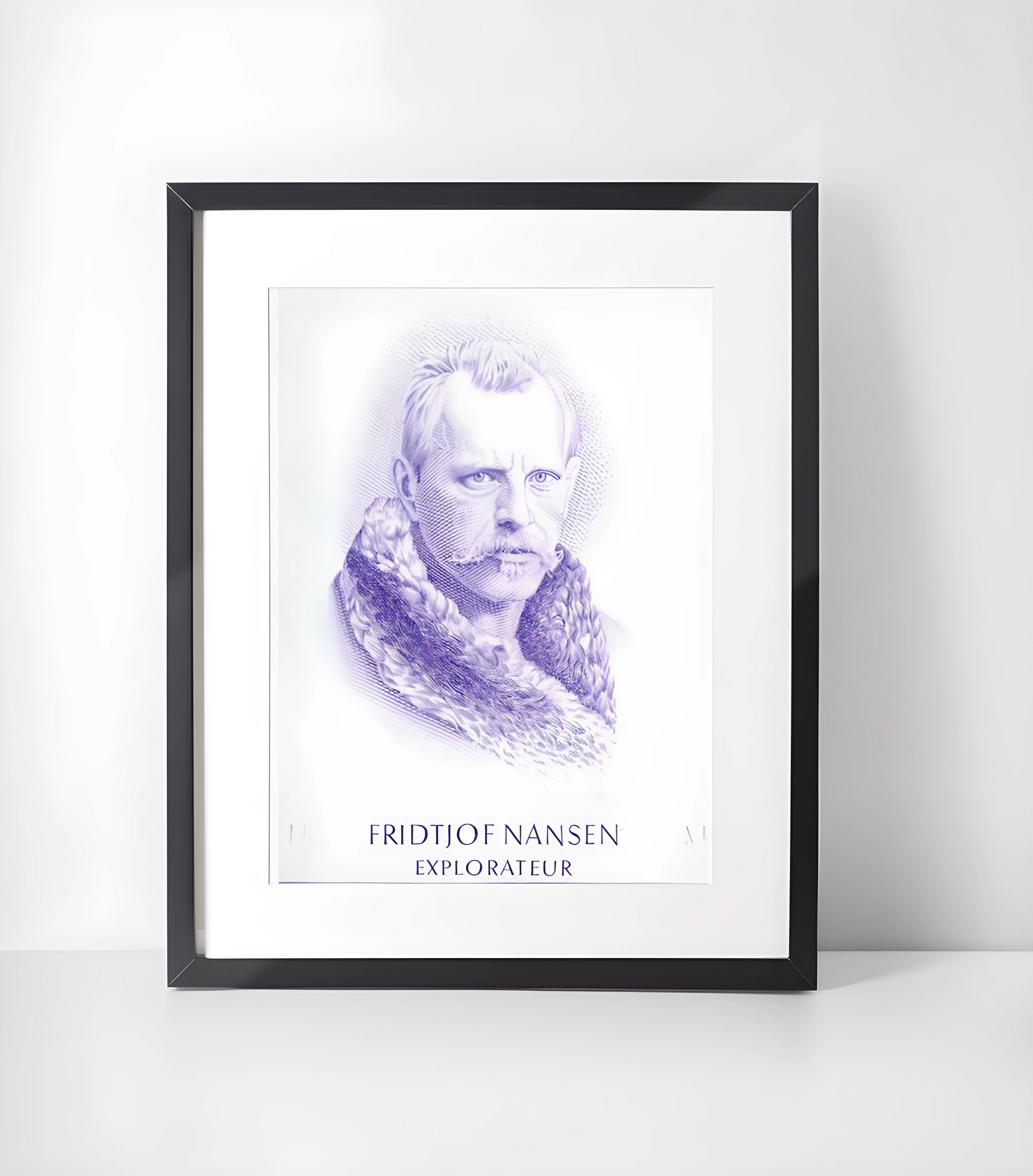 Fridtjof Nansen Kunstsamling - Kunsttrykk A3+/A3 - Uten ramme #6 Vintage Fransk Frimerke av Nansen